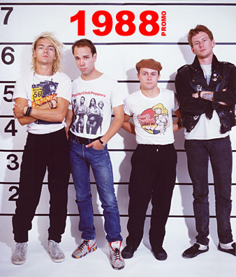 THE ACCUSED 1988 studio promo [l-r: Tom, Dana, Blaine, Alex]